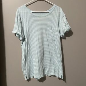 sonoma, size large , blue and white the girlfriend tee